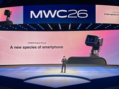 James Li, CEO of HONOR, delivered keynote address on the main stage of MWC.