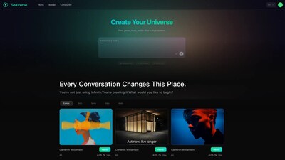 interface of SeaVerse AI website